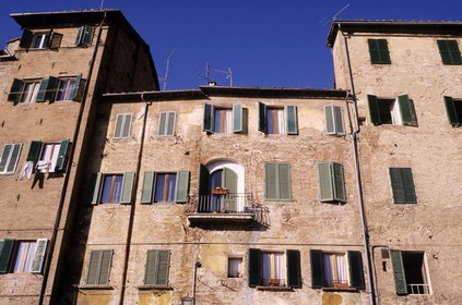 Italie, Toscane, Sienne, Piazza del Mercato