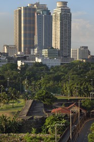 Philippines, Ile de Luzon, Manille, quartier historique d'Intramuros, les remparts de la vieille ville