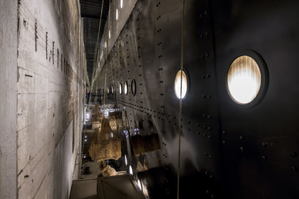 France, Loire-Atlantique (44), Saint-Nazaire, l'Escal'Atlantic dans l'ancienne base sous-marine allemande fait revivre le monde des transatlantiques