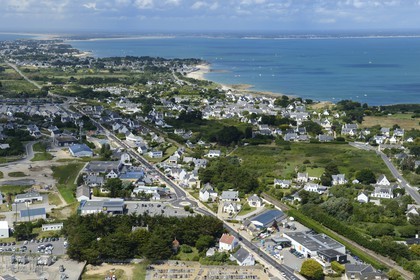 France, Morbihan (56), presqu'ile de Quiberon, Quiberon (vue aérienne)