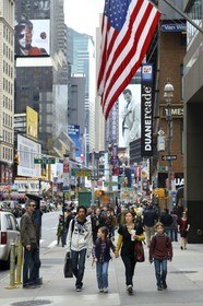 Etats-Unis, New York, Manhattan, sur Broadway avec Times Square en arrière plan