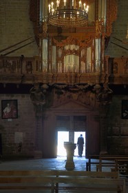 France, Haute-Loire (43), Parc naturel régional Livradois-Forez, abbaye de La Chaise-Dieu, l’église abbatiale Saint-Robert, le Grand-Orgue