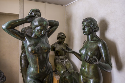 France, Paris (75), Musée Maillol, sculpture d'Aristide Maillol de la collection permanente provisoirement stockées