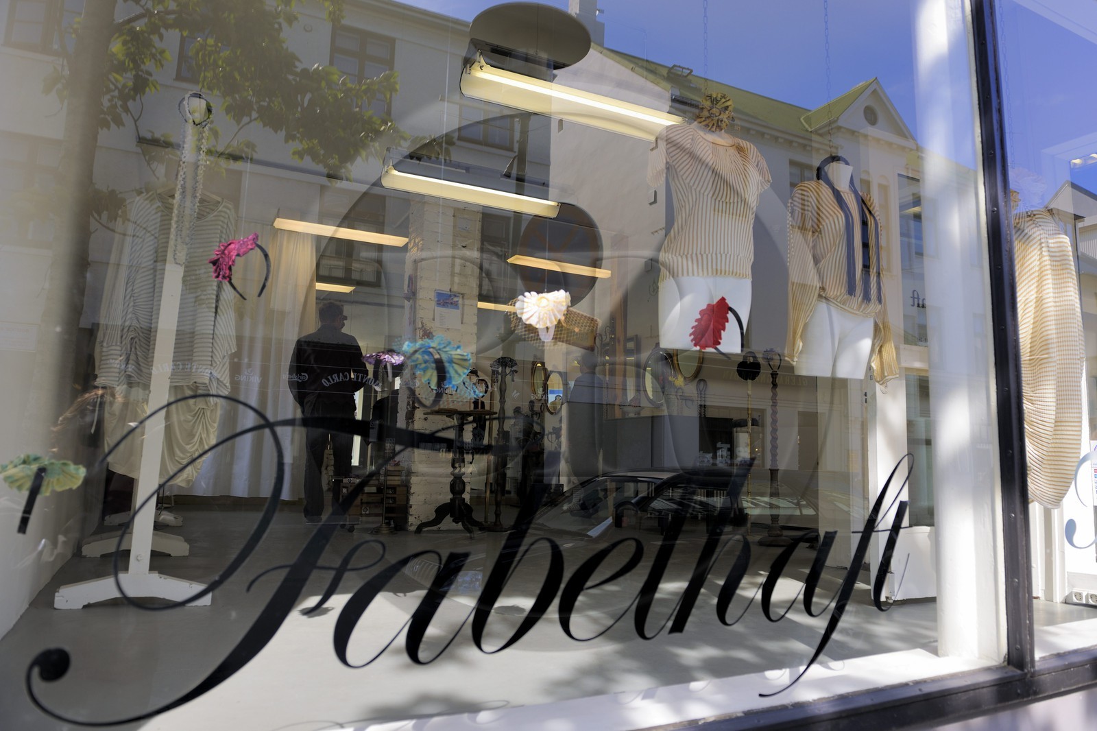 Islande, Reykjavik, vitrine de magasin dans la principale rue commerçante Laugavegur