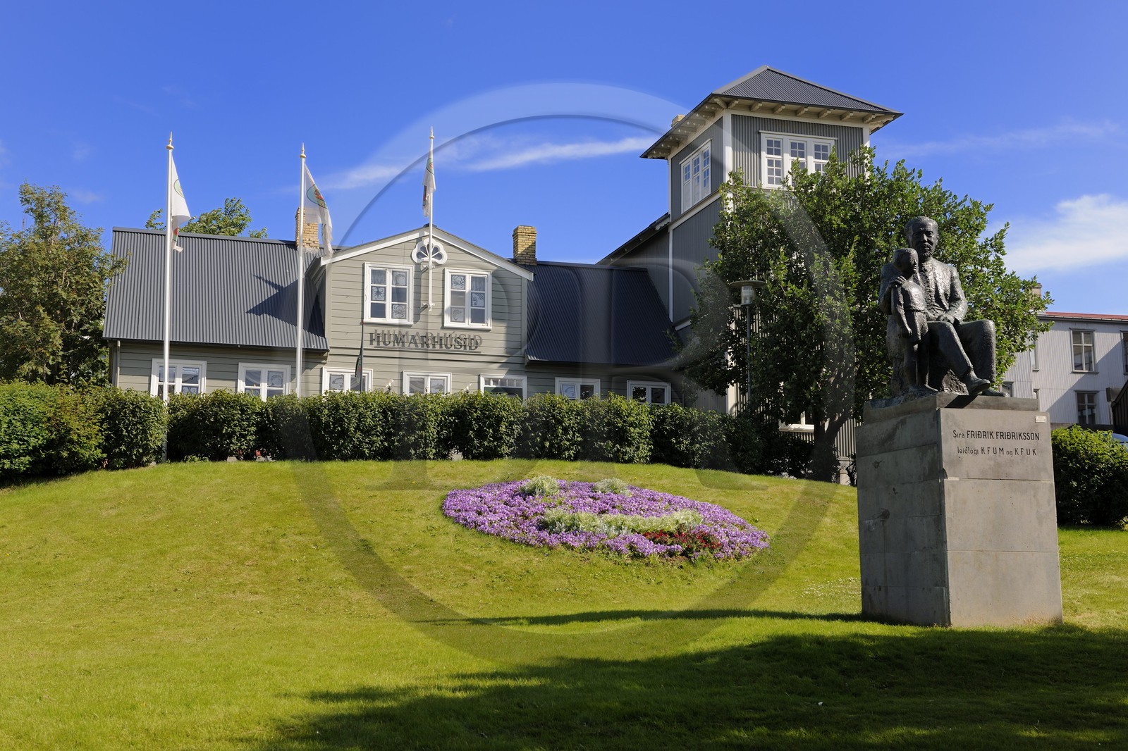Islande, Reykjavik, restaurant dans la rue Laekjargata