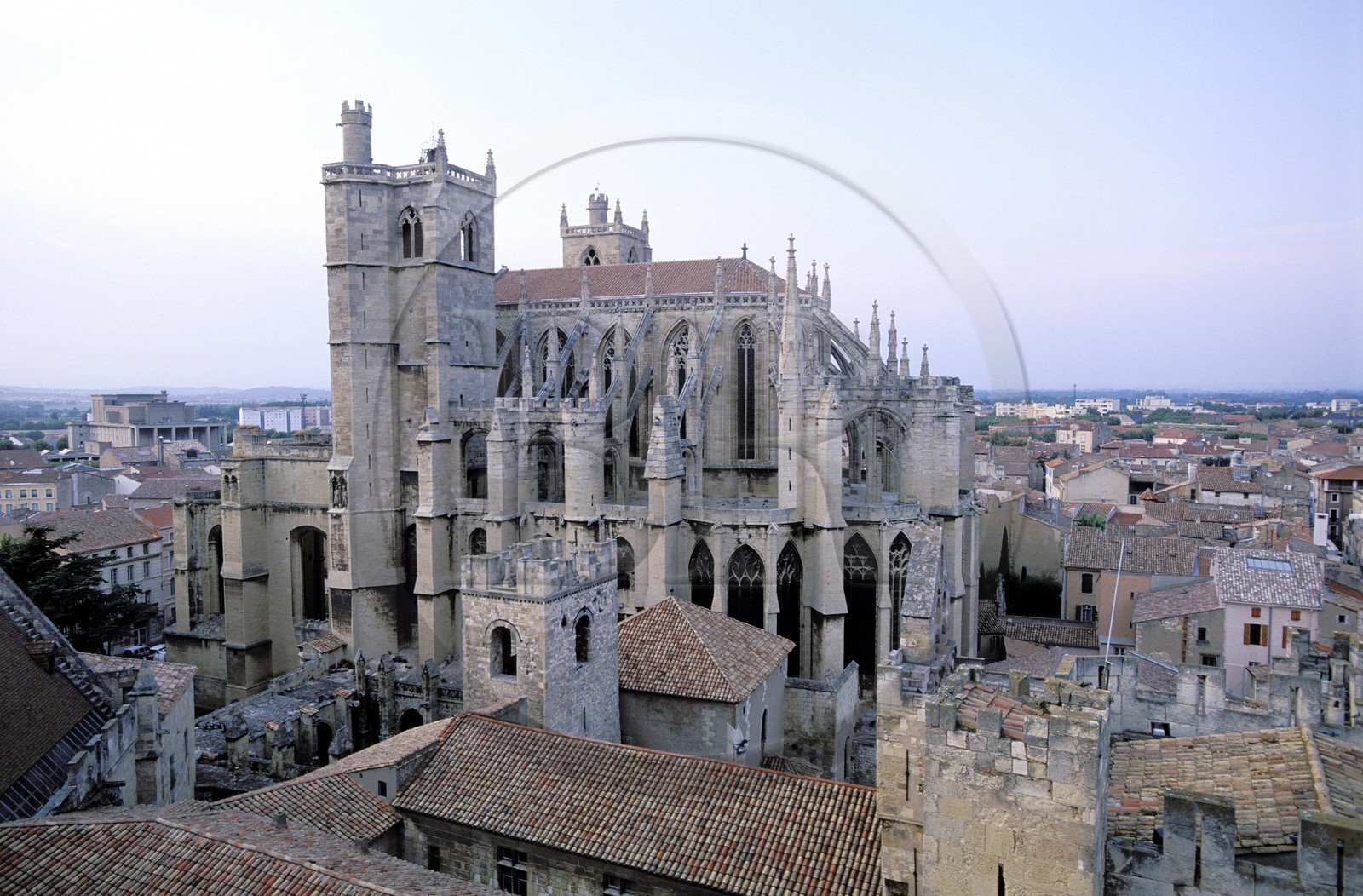 France, Aude (11), Palais des Archevêques (à gauche) et de la cathédrale Saint-Just et Saint-Pasteur à Narbonne