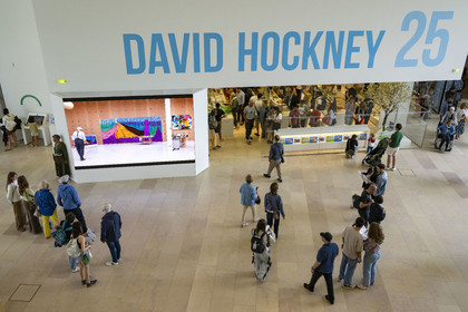 France, Paris (75), Bois de Boulogne, la fondation Louis Vuitton de l'architecte Frank Gehry, exposition David Hockney 25