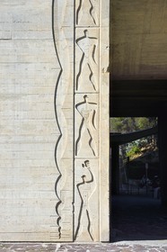 France, Bouches-du-Rhône (13), Marseille, oeuvre architecturale de Le Corbusier, classée Patrimoine Mondial de l'UNESCO, la Cité Radieuse par l'architecte Le Corbusier, le Modulor