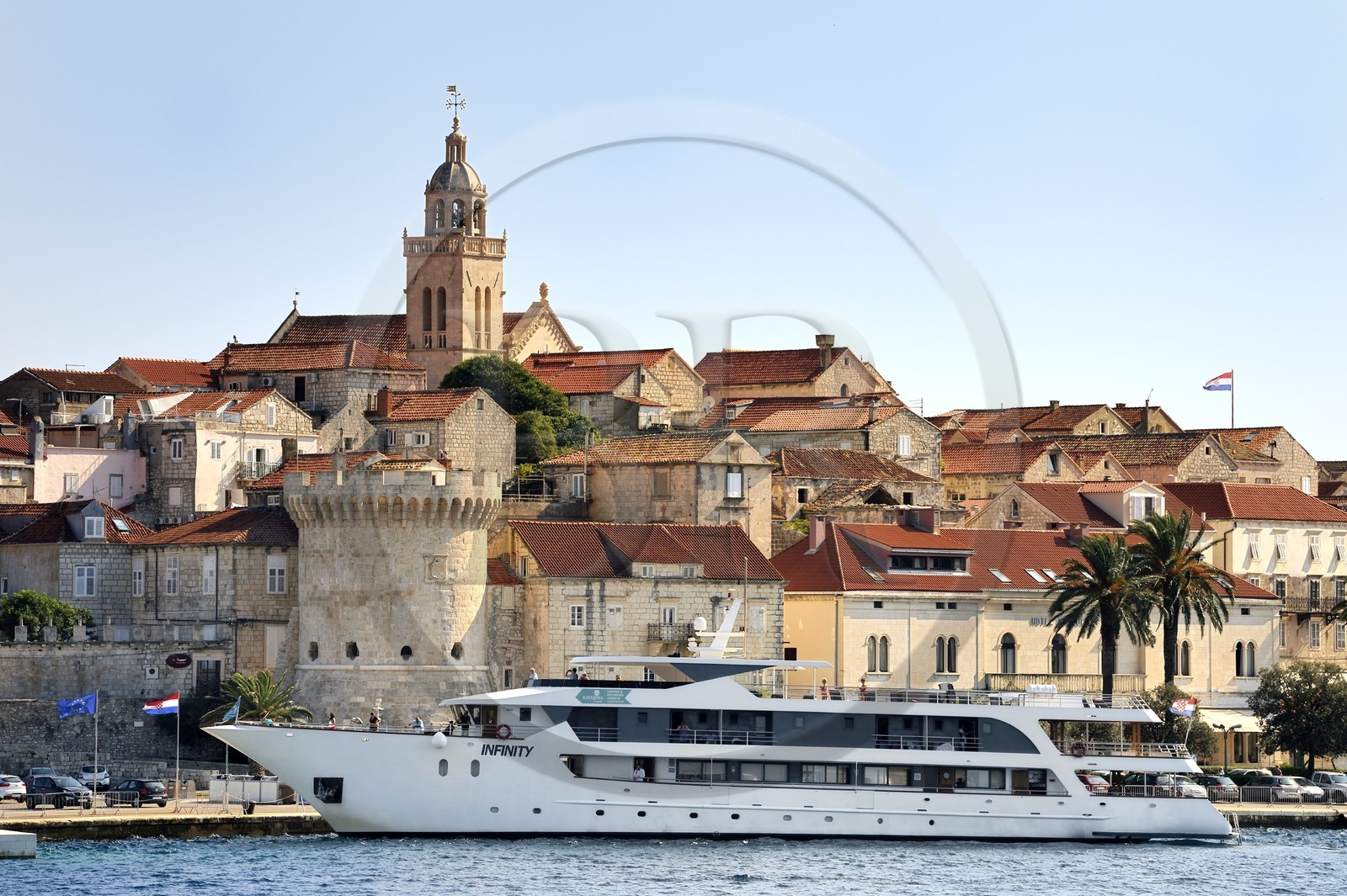 Croatie, Dalmatie, cote dalmate, Ile de Korcula, ville de Korcula