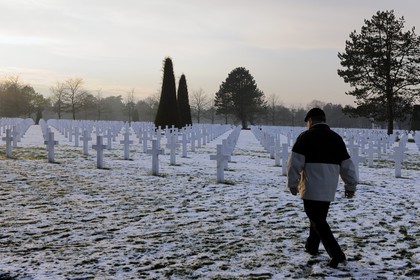 France, Calvados (14), Colleville-sur-Mer, plage du débarquement de Omaha Beach, cimetière américain