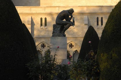 France, Paris (75), le musée Rodin installé dans l' Hotel Biron, sculpture Le Penseur de Rodin