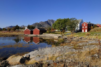 Norvège, Nordland, Iles Lofoten, Kabelvag - Storvagen, musée des Lofoten (Museum Nord-Lofotmuseet), maison du marchand