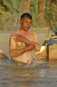 Egypte, Basse-Egypte, désert libyque, oasis de Bahariya (Bahareyya),  source d'eau chaude