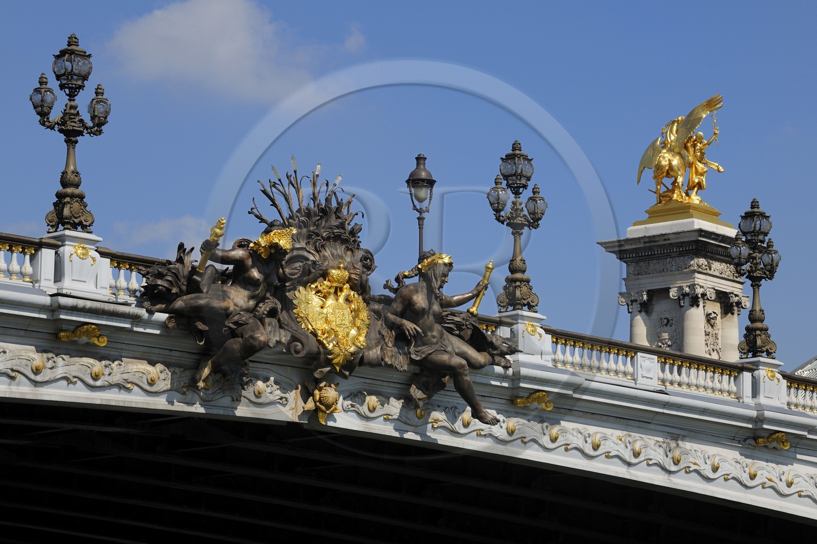France, Paris (75), le Pont Alexandre III