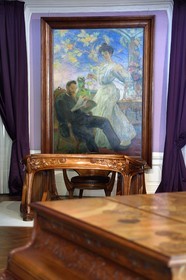 France, Meurthe-et-Moselle (54), Nancy, musée de l'Ecole de Nancy dans l'ancienne propriété d'Eugène Corbin, Monsieur et Madame Corbin, peinture de Victor Prouvé