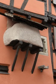 France, Bas-Rhin (67), Westhoffen, ancien quartier juif, four exterieur qui permettait de maintenir au chaud le plat de chabbat