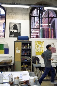 France, Paris (75), quartier de Saint-Germain-des-Prés, Ecole nationale supérieure des Beaux-Arts, département impression-multiples dans le Palais des Etudes