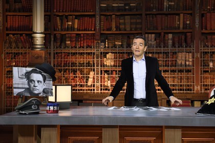 France, Paris (75), les Archives Nationales, Grands dépots, salle de l'Armoire de fer, tournage de l'émission de television L'ombre d'un doute sur l'affaire Marcel Petiot présentée par l'animateur et journaliste Franck Ferrand