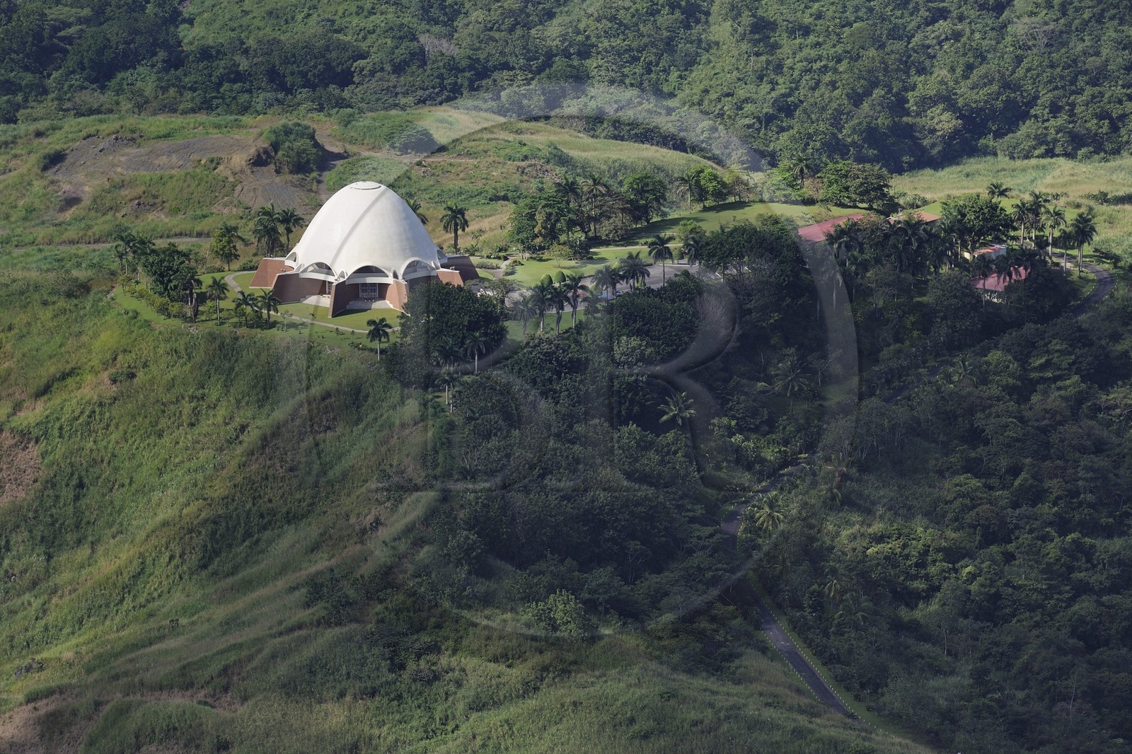Panama, Panama City, Bahai Temple (vue aérienne)