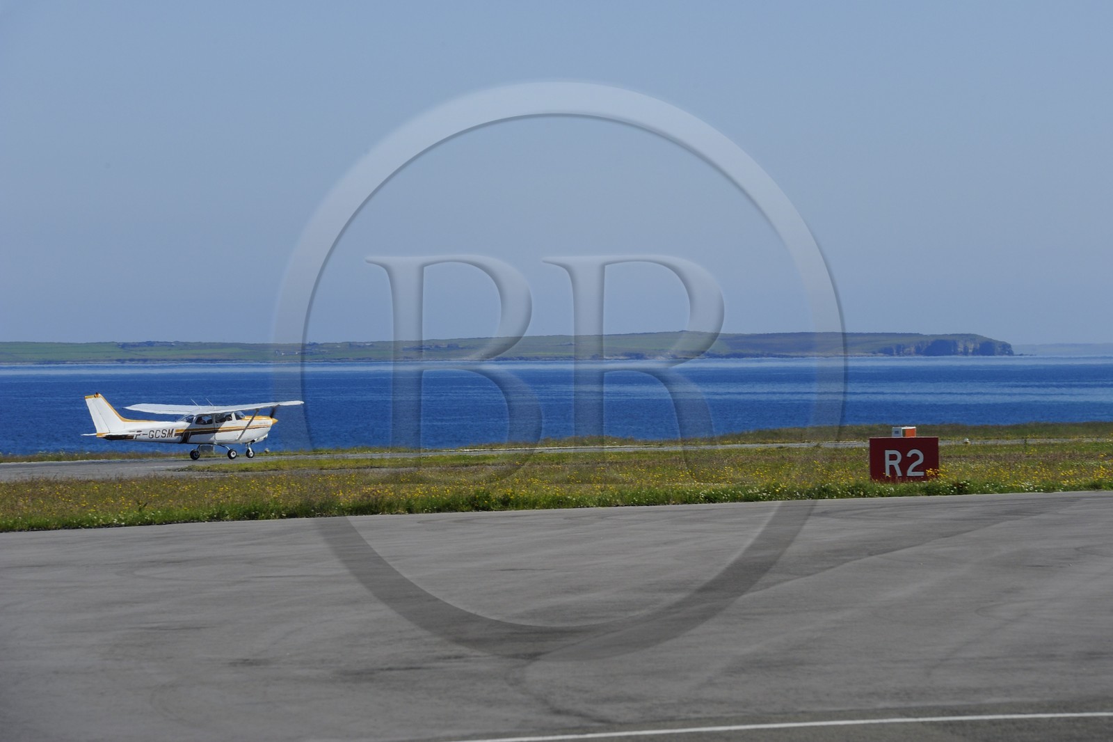 Royaume-Uni, Ecosse, Iles Orcades, Mainland, aéroport de Kirkwall