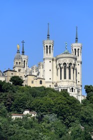 France, Rhône (69), Lyon, site historique classé Patrimoine Mondial de l'UNESCO, Basilique Notre Dame de Fourvière
