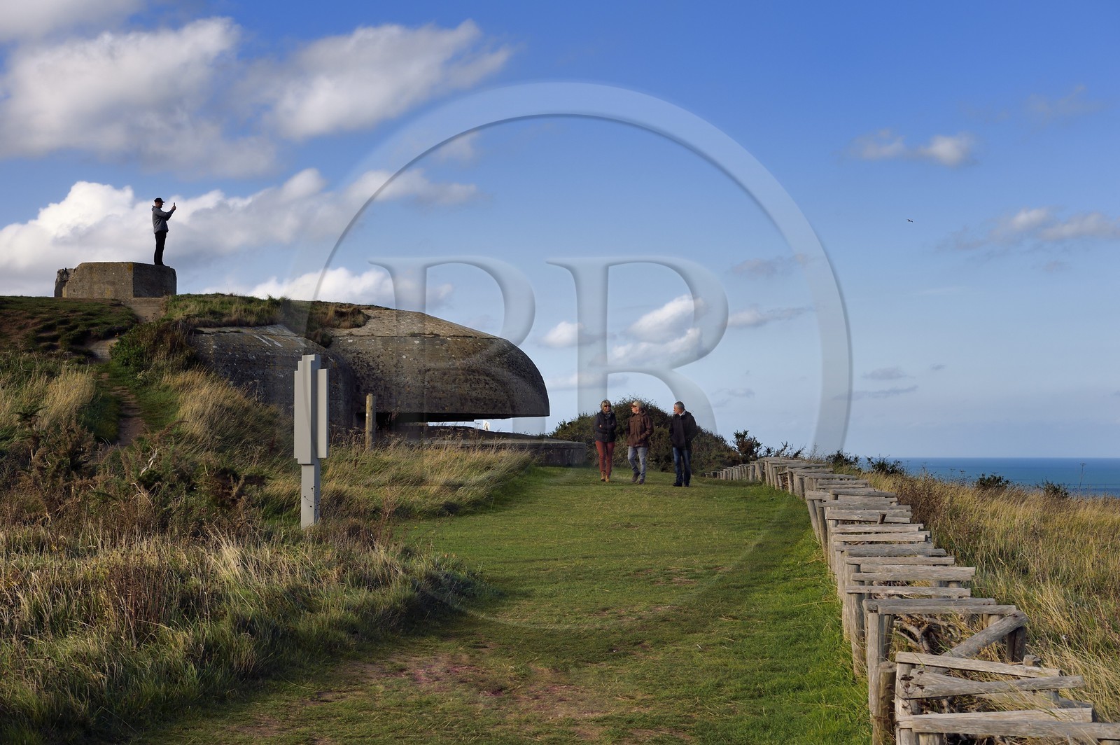France, Seine-Maritime (76), Pays de Caux, Côte d'Albâtre, Fécamp, blockhaus de l'organisation Todt pour le mur de l'Atlantique au sommet du Cap Fagnet