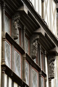 France, Finistère (29), Morlaix, le musée de Morlaix, maison à pans de bois du XVIème siècle dite Maison à lanterne ou à pondalez, Maison de la duchesse Anne (Reine Anne)