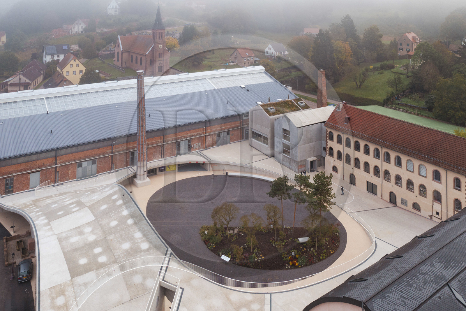 France, Moselle (57), Meisenthal, Centre international d’Art verrier (CIAV) (vue aérienne)