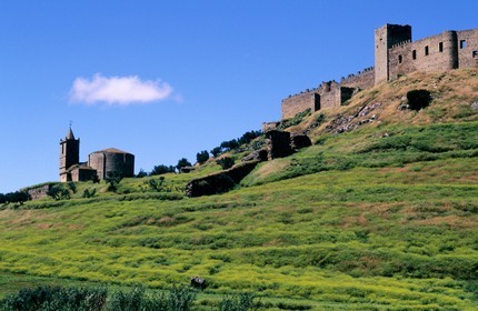 Espagne, Estrémadure, Medellin (ville natale de Cortes) château dominant la ville