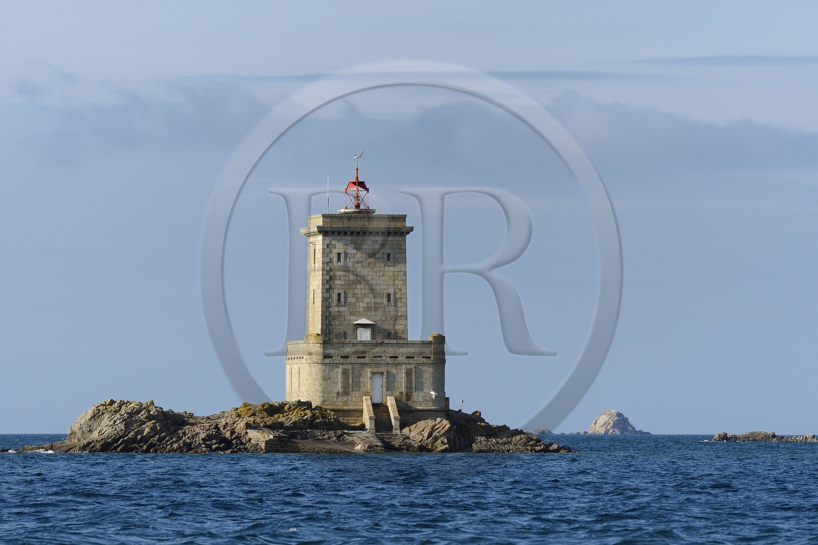 France, Finistère (29), Baie de Morlaix,  le phare de l'Ile Noire