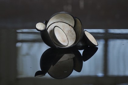 France, Calvados (14), Orbec, sculptures d'Axel Cassel