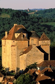 France, Corrèze (19), Curemonte, labellisé Les Plus Beaux Villages de France, le château