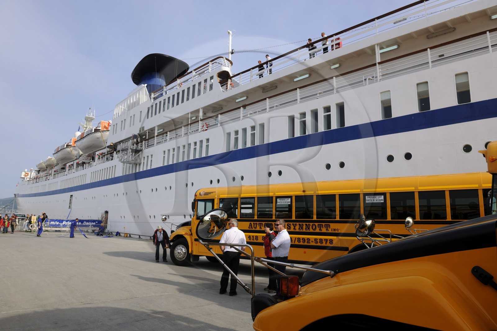 Canada, province de Québec, Gaspésie, le bateau de croisière Princess Danaé au port de Gaspé