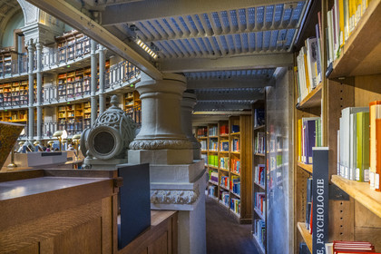 France, Paris (75), Bibliothèque Nationale de France, site Richelieu, la salle Ovale à la fois salle de lecture et lieu de visite