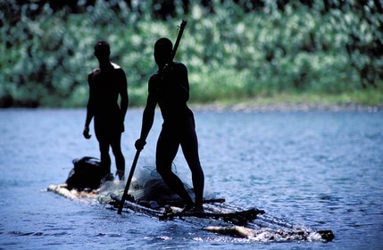 Jamaïque, descente du Rio Grande en radeau de bambou