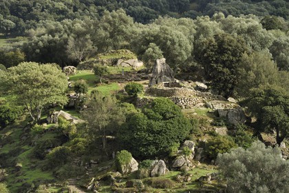 France, Corse-du-Sud (2A), site préhistorique de Filitosa, l'oppidum