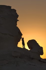 Egypte, désert libyque, le Désert Blanc au nord de Farafra