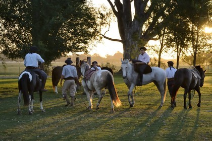 Argentine, province de Buenos Aires, San Antonio de Areco, gauchos dans l'estancia La Bamba de Areco