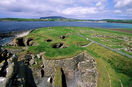 Royaume-Uni, Ecosse, les Shetland, sud du Mainland vers Sumburgh, site préhistorique de Jarlshof