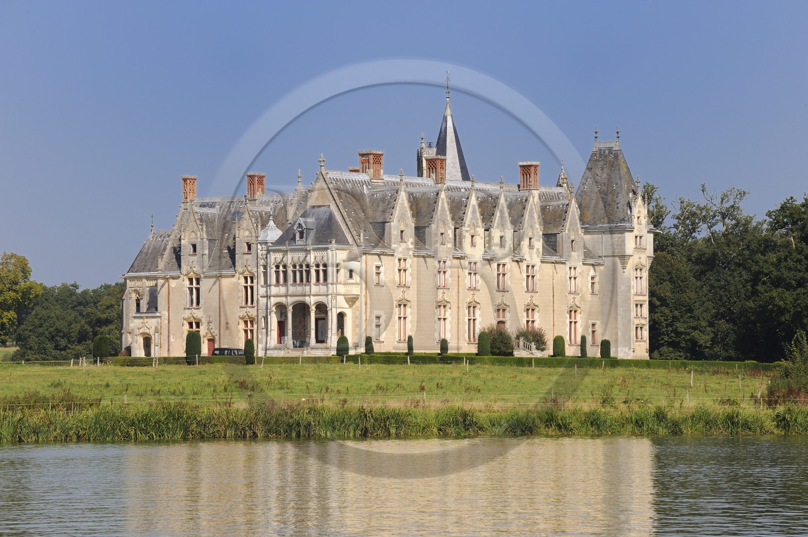 France, Loire-Atlantique (44), Nantes, château de la Gascherie au bord de la rivière Erdre