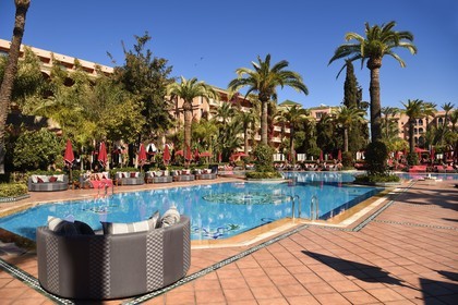 Maroc, Haut-Atlas, Marrakech, ville impériale, quartier Hivernage, Hotel Sofitel Marrakech Palais Imperial