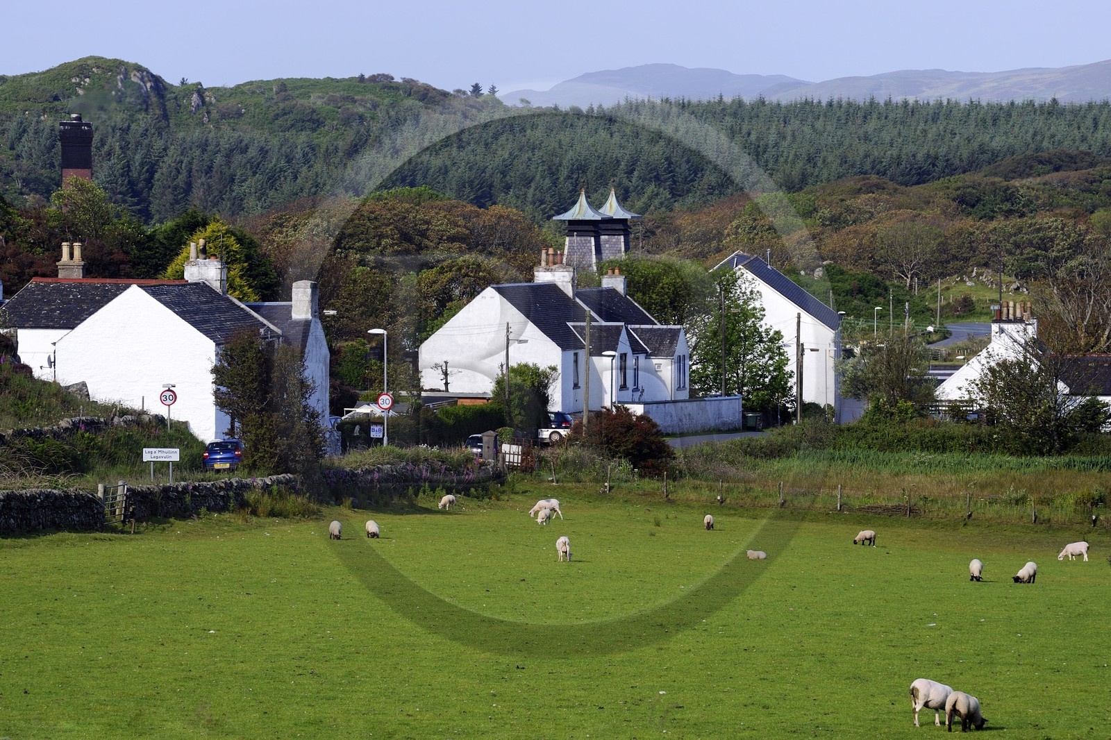 Royaume-Uni, Ecosse, Hébrides intérieures, Ile de Islay, Port Ellen, distillerie de whisky Lagavulin