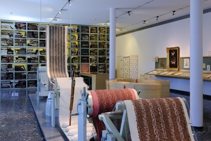 France, Haut-Rhin (68), Mulhouse, musée de l’Impression sur Étoffes, diffrentes étapes d'impression au 18ème siècle