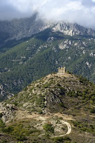 France, Haute-Corse (2B), Vivario, ruine du fort de Vivario ou redoute de Pasciolo