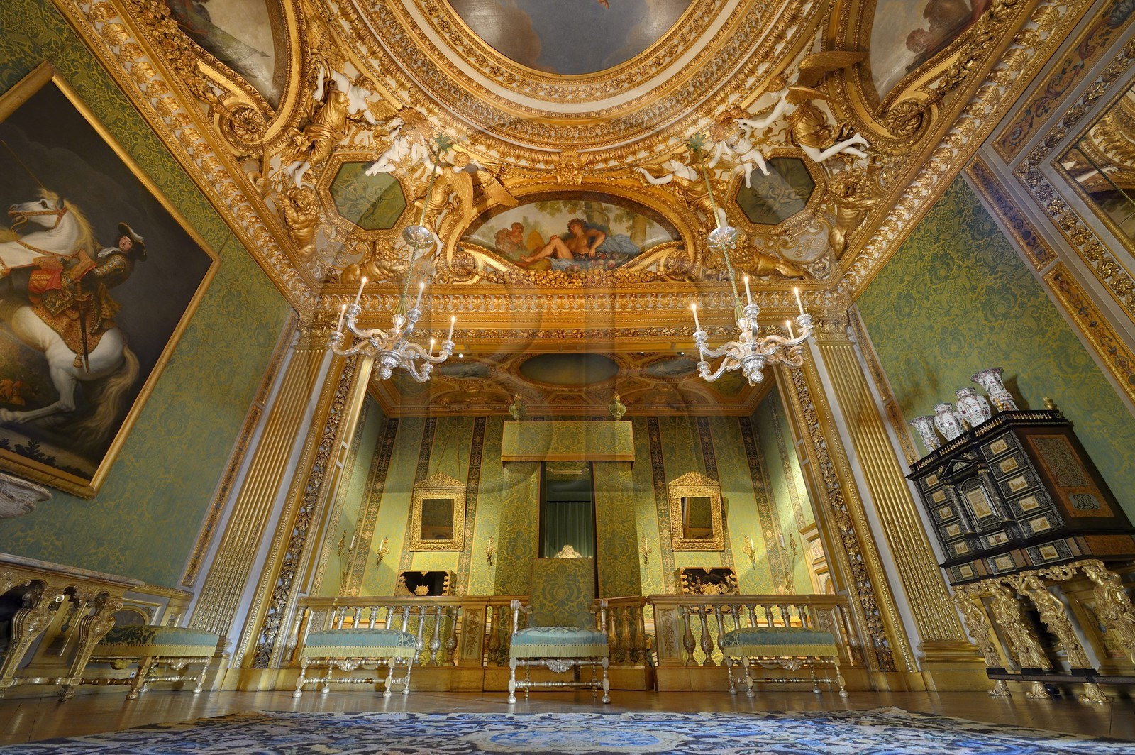 France, Seine-et-Marne (77), Maincy, le château de Vaux-le-Vicomte, la Chambre du Roi