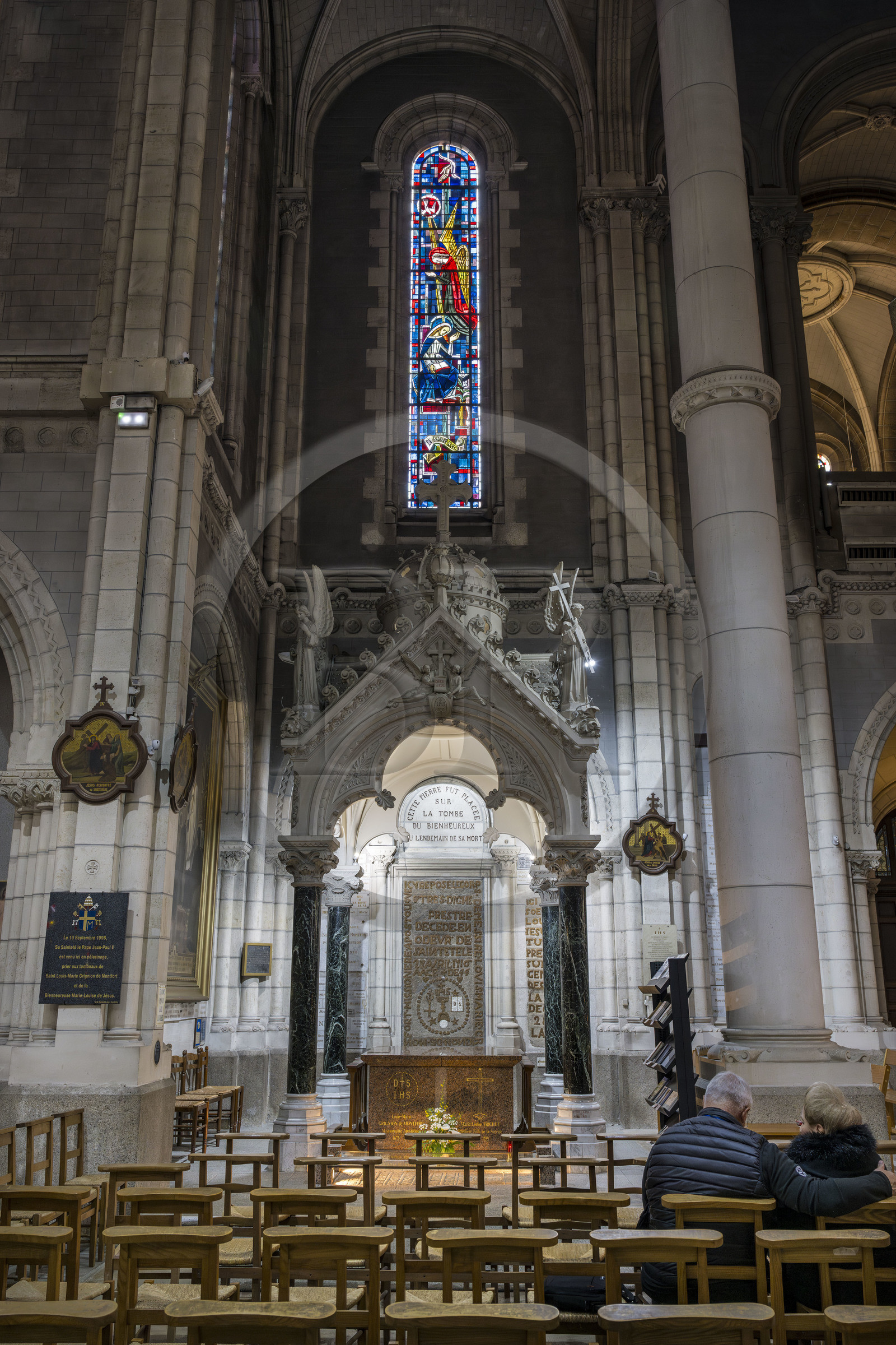 France, Vendée (85), Saint-Laurent-sur-Sèvre, la basilique de Saint-Laurent-sur-Sèvre et le tombeau du père Louis Marie Grignion de Montfort