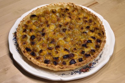 France, tarte aux mirabelles faite maison