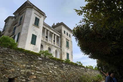 France, Haute-Corse (2B), Cap Corse, Morsiglia, chateau Fantauzzi (Palazzi ou Maison d'Americain) dont le premier propriétaire fit fortune dans les plantations de café de Porto-Rico