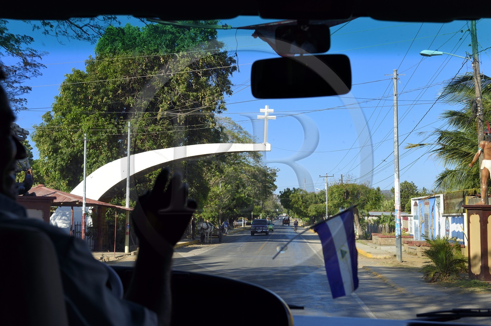 Nicaragua, Rivas, San Jorge, La Croix de l'Espagne (La Cruz de Espana) où a eu lieu la réunion entre le conquérant espagnol Gil González Dávila et le chef indigène Nicarao Cacique