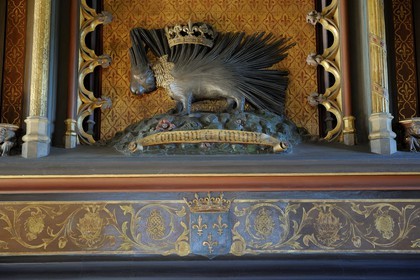 France, Loir-et-Cher (41), Vallée de la Loire classée Patrimoine Mondial de l'UNESCO, château de Chaumont-sur-Loire, le hérisson royal dans le salon de la princesse